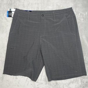 O'Neill Crossover Hybrid Shorts Men's 36 Gray Black 4-Way Stretch Hyperdry